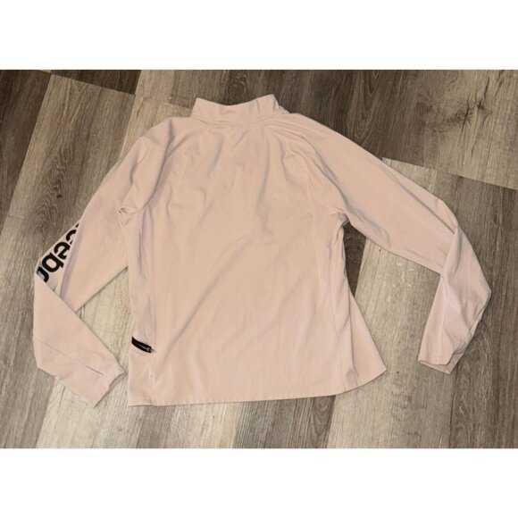 Reebok Womens Long Sleeve Pullover Top G Beige Reebok Logo Athletic Apparel - Picture 5 of 6